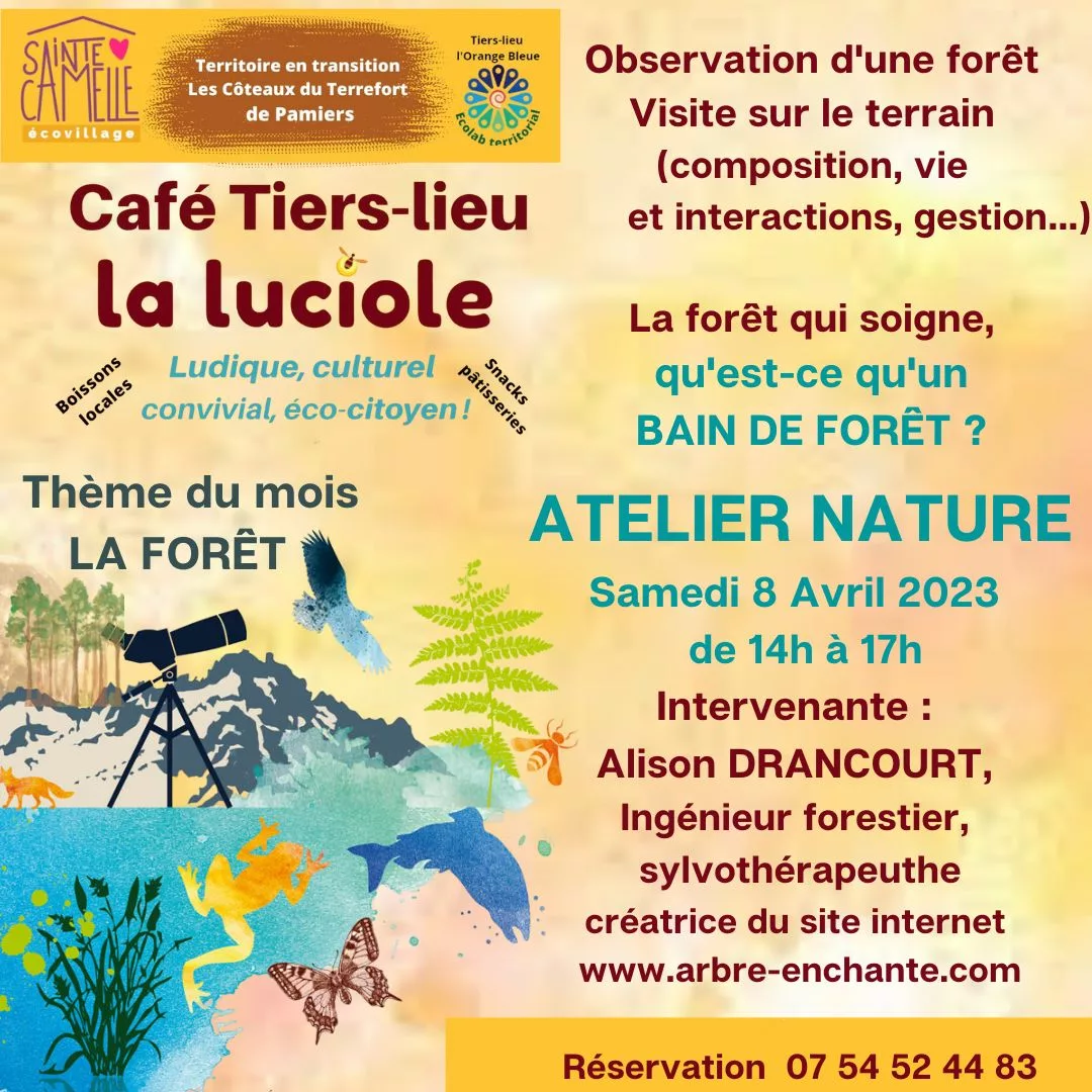 Ateliers Nature à l'écovillage Sainte Camelle - samedi 08 avril 2023 de 14h à 17h 1 Fleyr bandeau Atelier Nature avril 2023