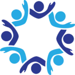 Hommes cercle bleu 2 100 x 100 mm